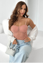 Koronkowe body na ramiączkach Persephone negre