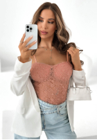 Koronkowe body na ramiączkach Persephone negre