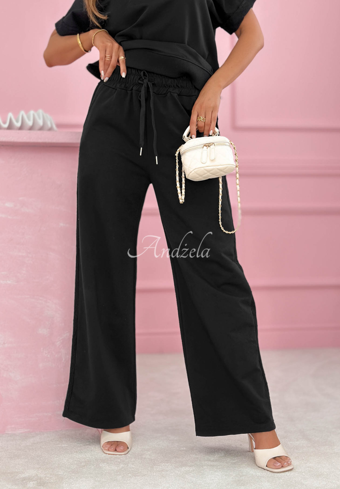 Set de trening din bumbac cu dantelă Lacy Actions