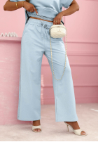 Compleu de trening z koronką Lacy Actions albastru azuriu