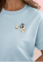 Compleu de trening z koronką Lacy Actions albastru azuriu