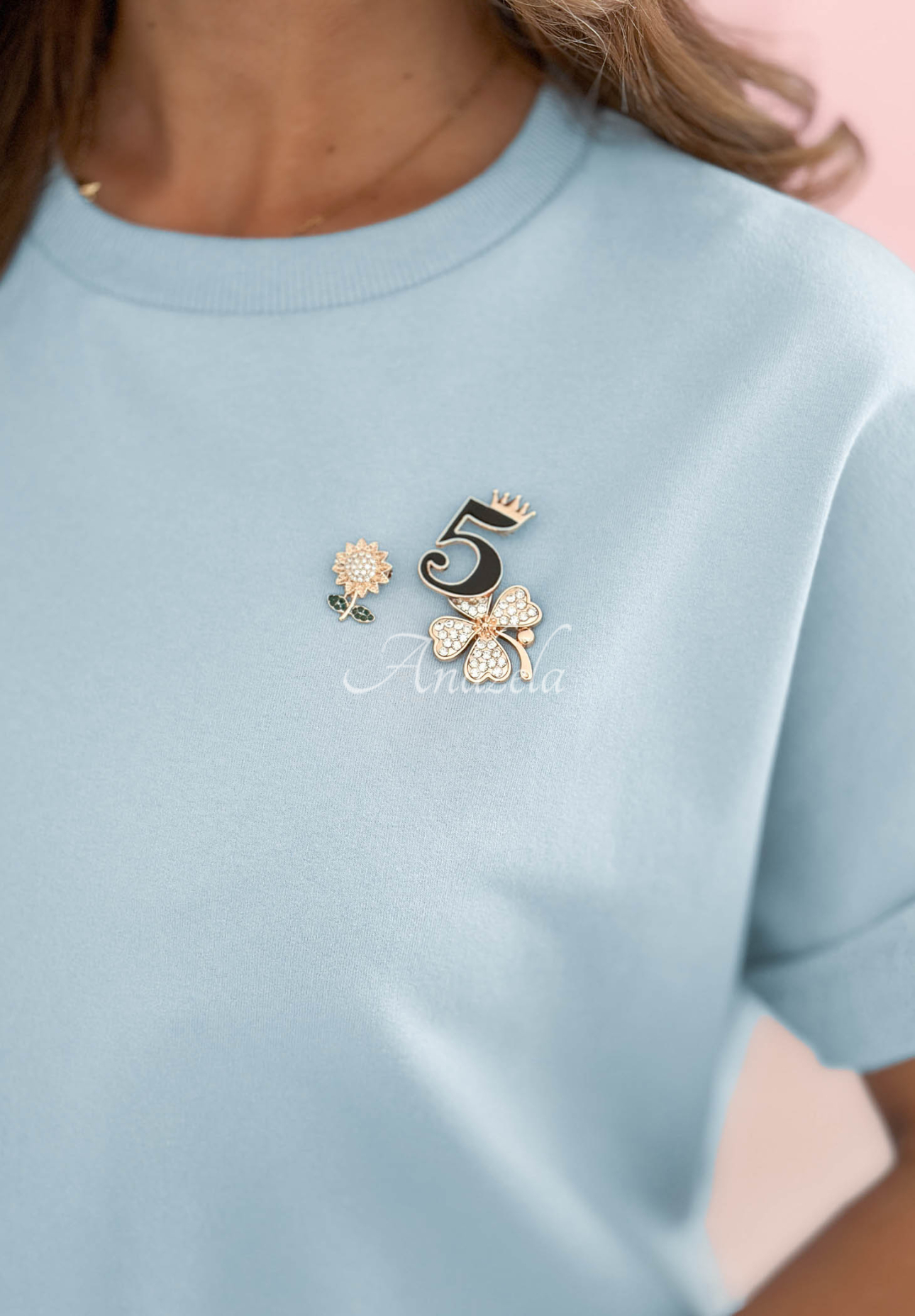 Set de trening din bumbac cu dantelă Lacy Actions