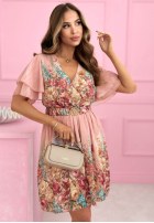 Kwiecista Rochie z paskiem Soft Petals galben