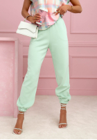 Compleu Bluză i Pantaloni w kratę Always Here roz pudră