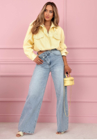Pantaloni din denim wide leg Denim Story albastre