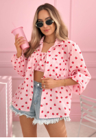 Cămașă w róże Velvet Rose roz pudră