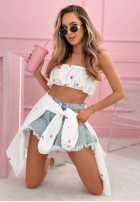 Cămașă w truskawki Sweet Strawberry albă