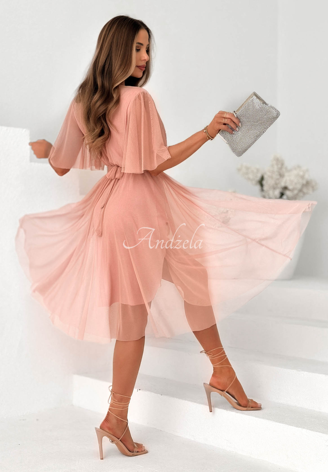 Rochie midi din tul cu curea Tulle Vibes