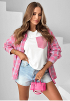 Tricou z ozdobną kieszenią Jennie ecru