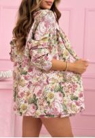 Kwiecista Sacou z kołnierzykiem Blooming Days roz