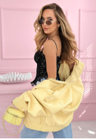 Gorsetowy Top  z koronką Chloe bej