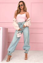 Gorsetowy Top  na ramiączkach Hello Beautiful ecru