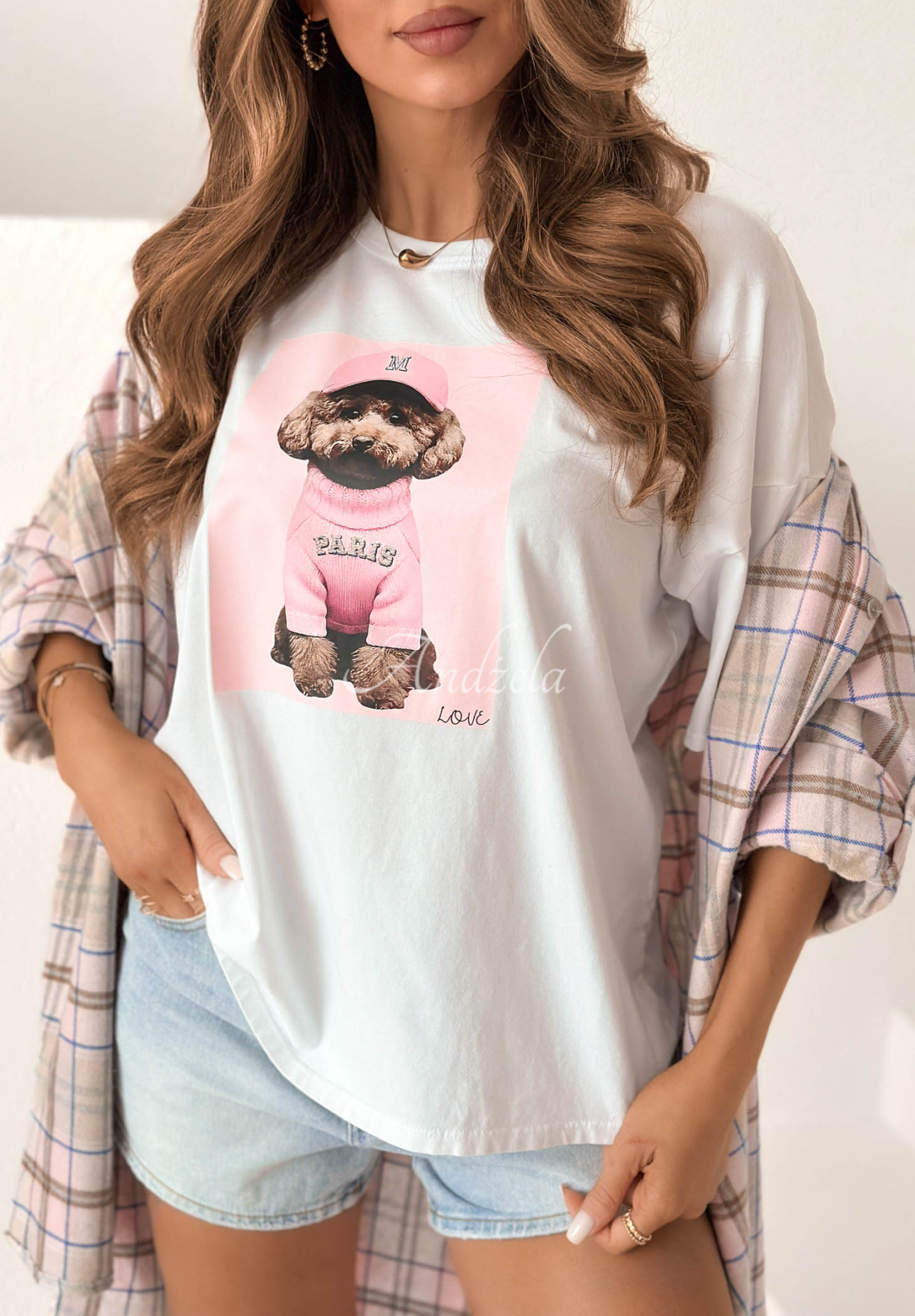 Tricou din bumbac cu imprimeu Puppy