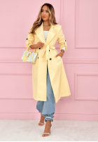 Długi Palton  trencz Miraldi roz