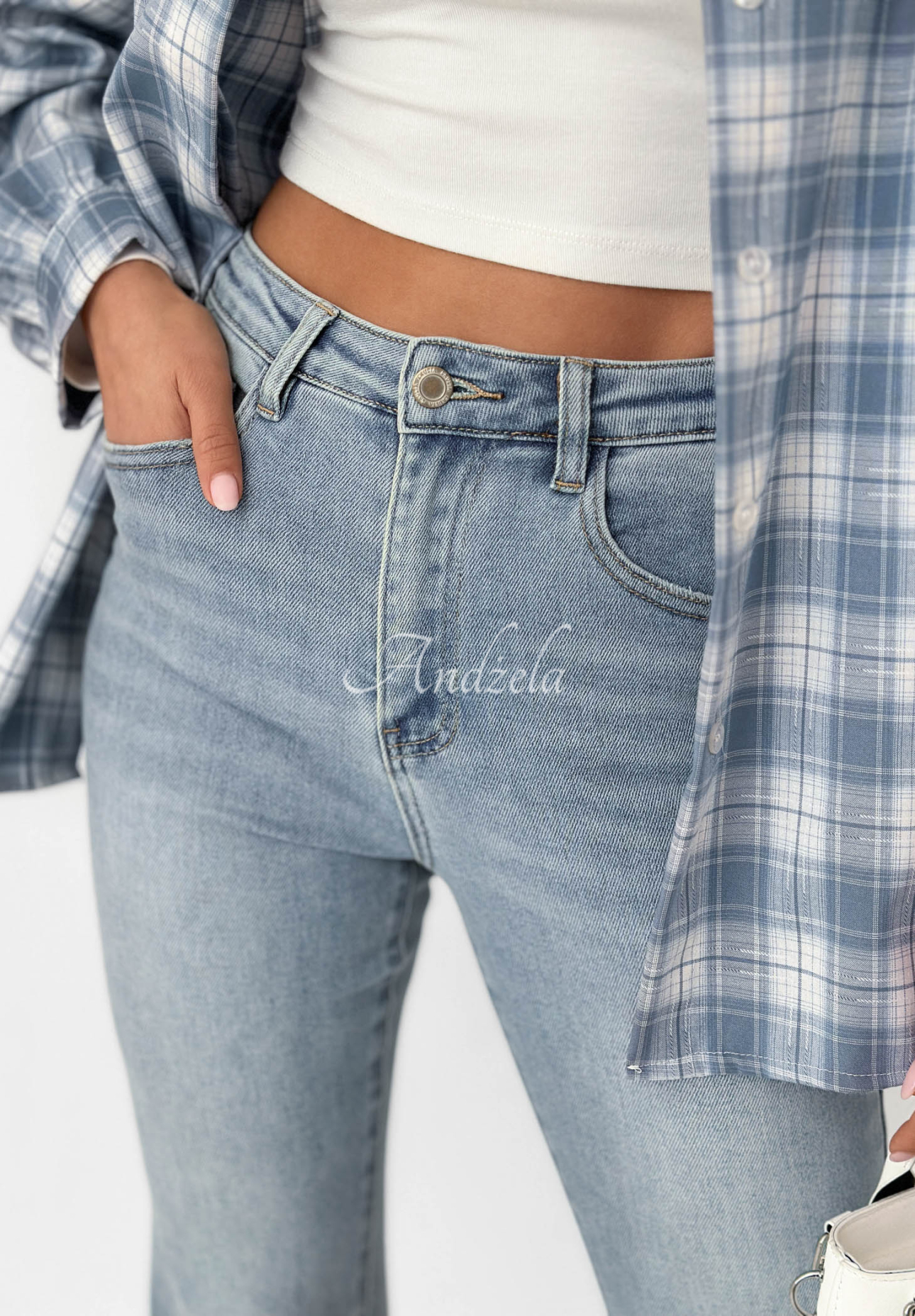 Blugi evazați Denim Elegance