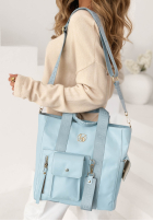 Skórzana Geantă Georgina roz pudră