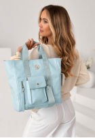 Skórzana Geantă Georgina roz pudră