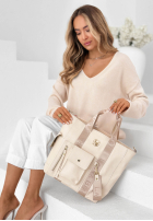 Skórzana Geantă Georgina roz pudră