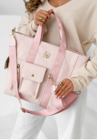 Skórzana Geantă Georgina roz pudră