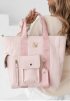 Skórzana Geantă Georgina roz pudră