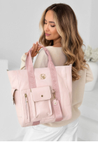Skórzana Geantă Georgina roz pudră