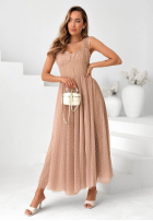 Tiulowa Rochie midi w Buline Blush Dream roz pudră