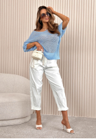 Ușor ażurowy Pulover oversize Sweet Gelato roz