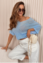 Ușor ażurowy Pulover oversize Sweet Gelato roz