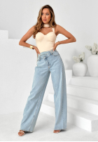 Top    z paskiem Don’t Be Late ecru