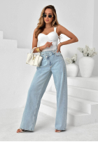 Top    z paskiem Don’t Be Late ecru