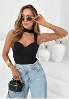 Top    z paskiem Don’t Be Late ecru