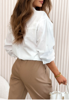 Cămașă z koronkowymi kwiatami Lacy Flora albă