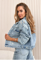 din denim Geacă z przetarciami Tell Me How albastră