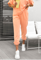 Compleu Tricou i Pantaloni dresowe Double Trouble de culoarea piersicii