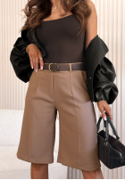 din material textil spodenki bermudy Let It Be bej