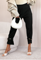 din material textil Pantaloni Classic Fit negre