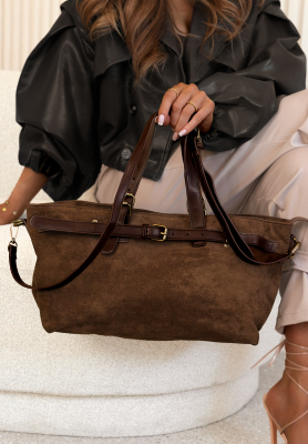 Geantă din piele &icirc;ntoarsă Donna