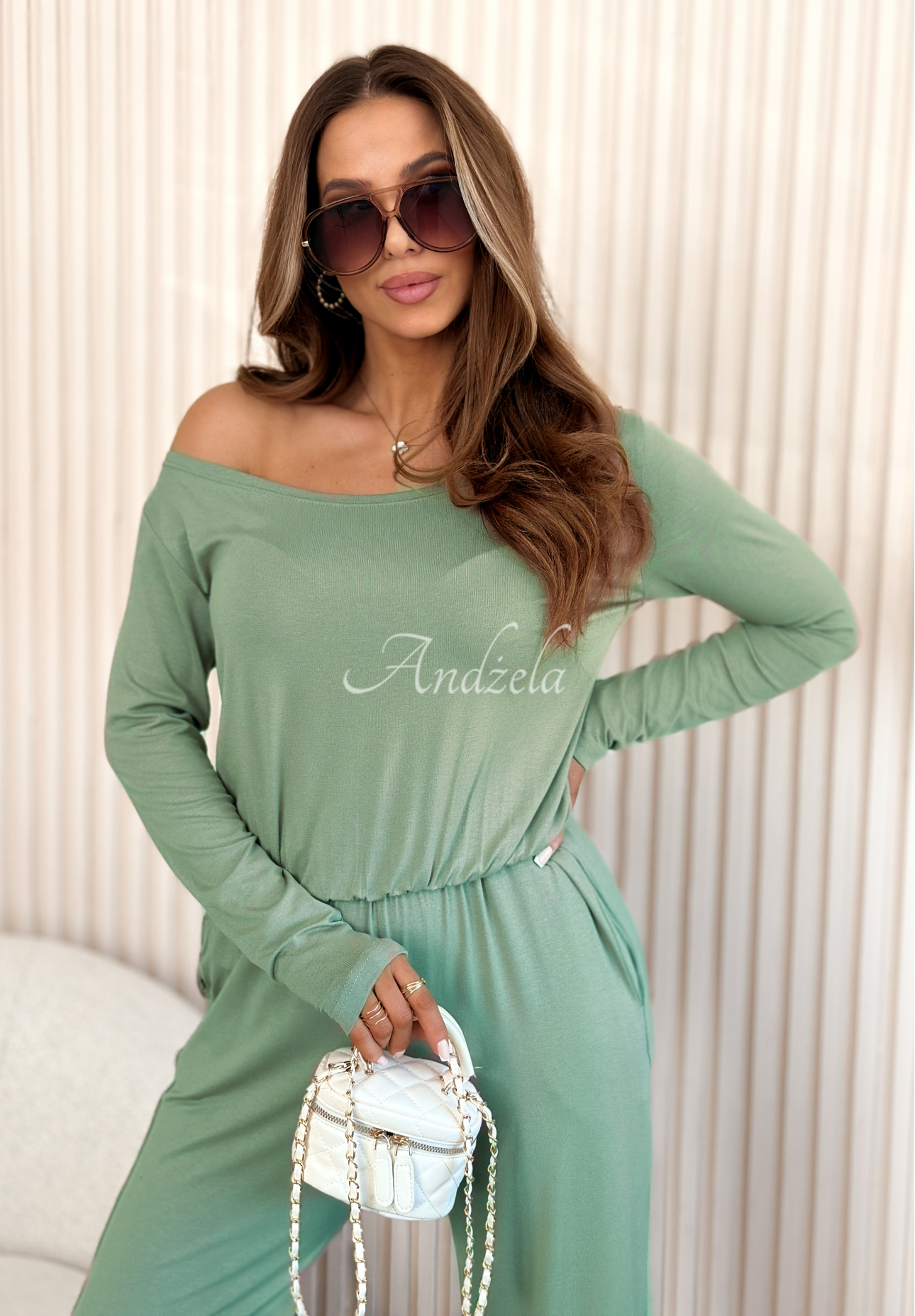 Salopetă lungă din viscoză New Orlean