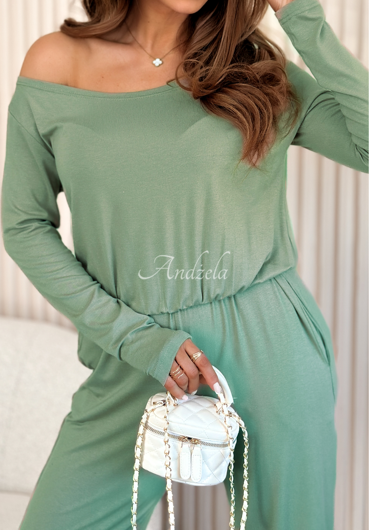 Salopetă lungă din viscoză New Orlean