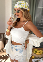 Krótki Top  na ramiączkach All For You măsliniu