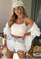 din denim Șorturi z przetarciami Denim Days albastru deschis