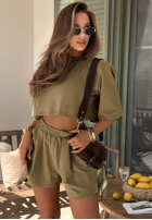 Krótkie bawełniane spodenki Silent Hour ciocolatii