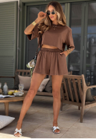 Krótkie bawełniane spodenki Silent Hour ciocolatii