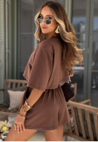 Krótkie bawełniane spodenki Silent Hour ciocolatii