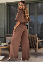 Bawełniane Pantaloni dresowe wide leg Silent Hour măslinie