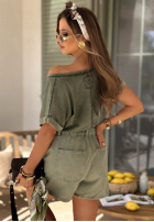 Tricou z dekoltem Venali camel