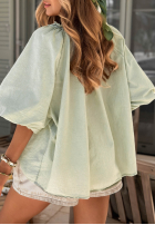 Bluză z bufkami i wiązaniem przy dekolcie Bellanova biała