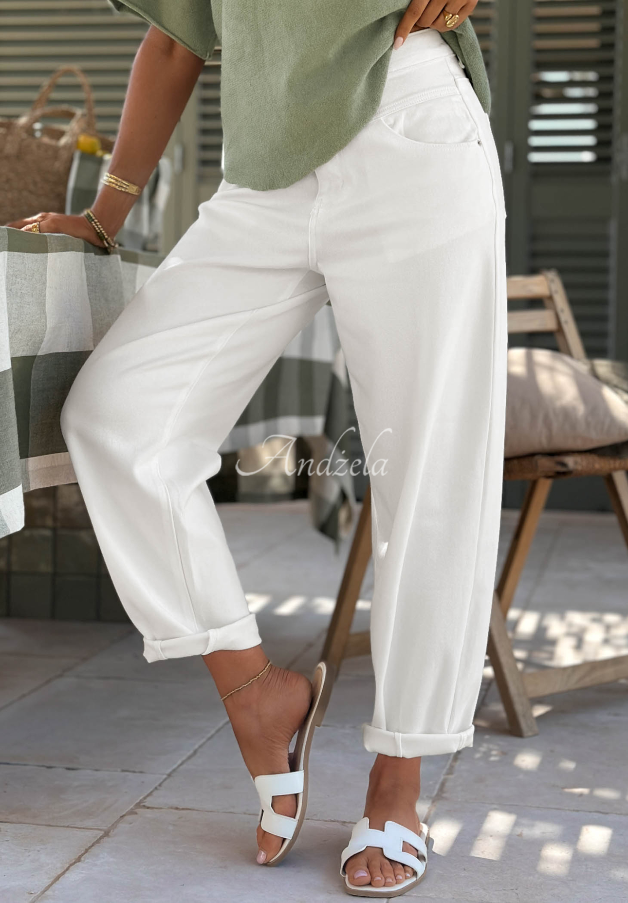 Blugi mom fit cu curea Daily Choice