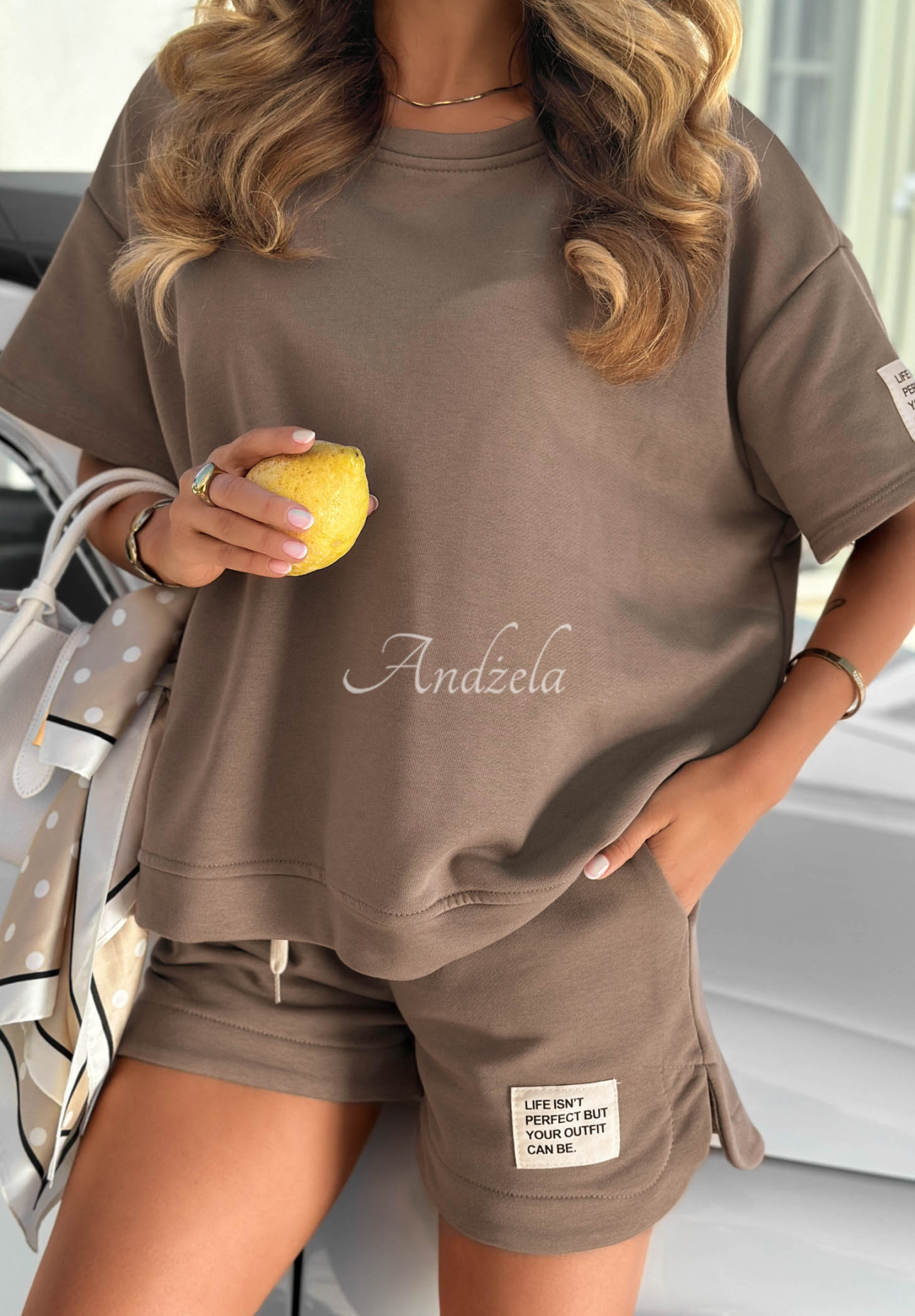 Set din bumbac tricou și pantaloni scurți Sporty Summer