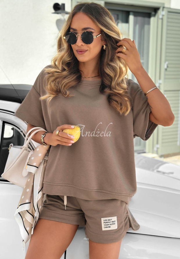 Set din bumbac tricou și pantaloni scurți Sporty Summer